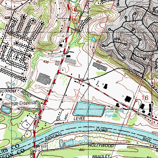 Topographic Map of Canaan Baptist Church, MO