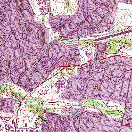 Topographic Map of Center for Spiritual Living, MO