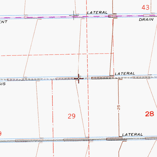 Topographic Map of Oasis Drain, CA