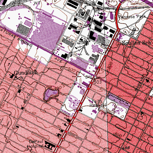Topographic Map of Christ Communty Temple, MO