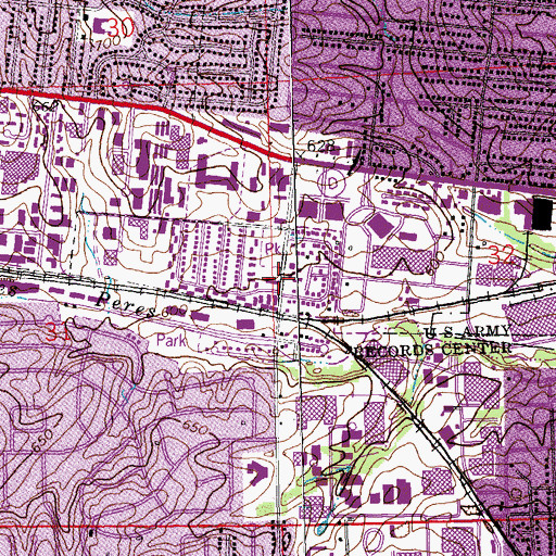 Topographic Map of Christ Holiness Temple United Holy Church, MO