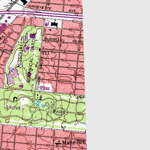 Topographic Map of Christ the Good Shepherd Orthodox Church, MO
