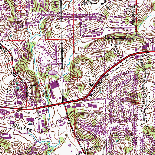 Topographic Map of Christian Family Church, MO