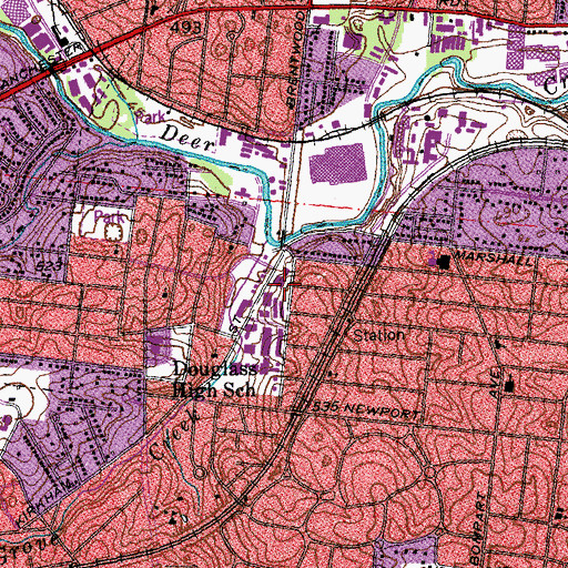 Topographic Map of Church of Christ of Affton, MO