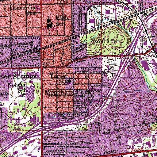 Topographic Map of Church of God, MO