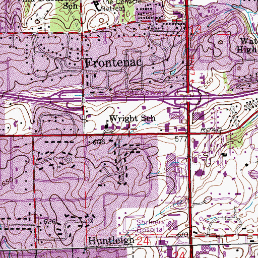 Topographic Map of Church of Jesus Christ of Latter Day Saints, MO