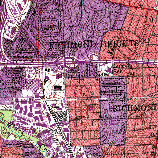 Topographic Map of Church of the Living God, MO