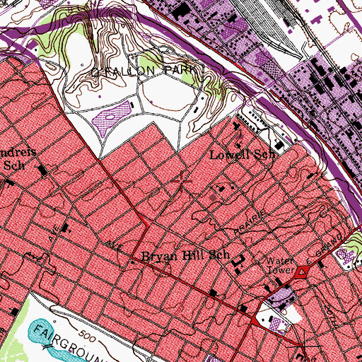 Topographic Map of Church of the Lord Jesus Christ of the Apostolic Faith, MO