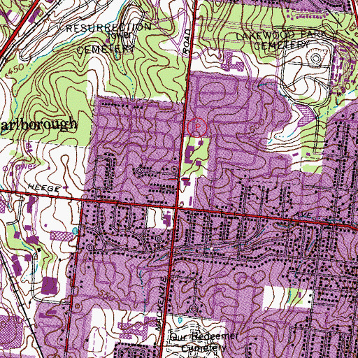 Topographic Map of Church of the Reformation Lutheran Church, MO