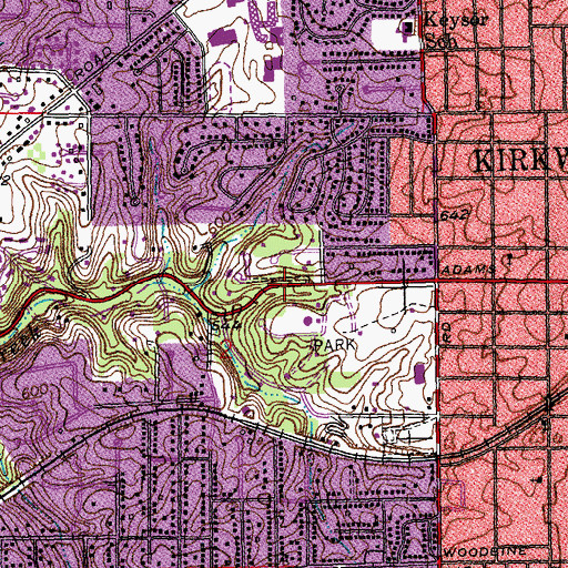 Topographic Map of Community Covenant Church, MO