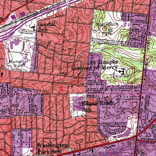 Topographic Map of Cornerstone Evangelical Free Church, MO