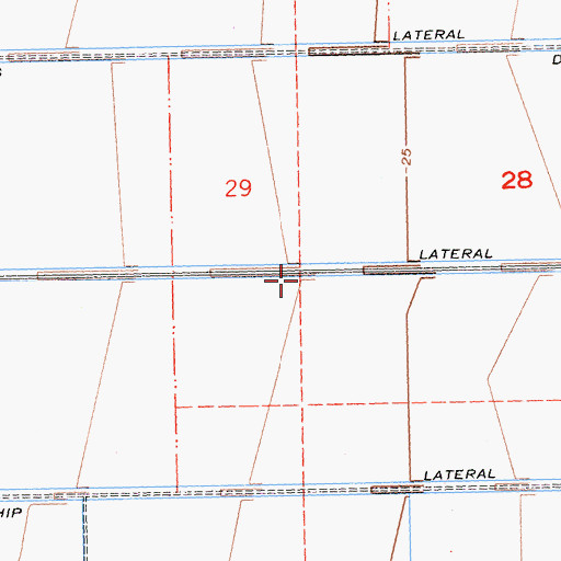 Topographic Map of Oat Drain, CA
