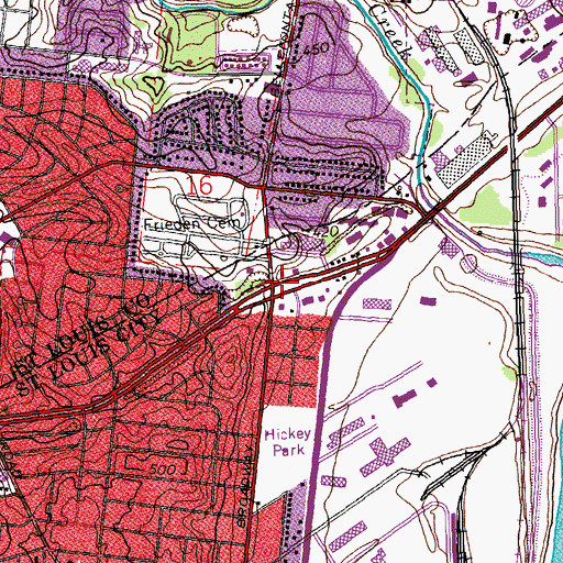 Topographic Map of Dove Covenant Christian Center Church, MO