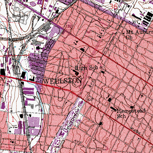 Topographic Map of Ebenezer Baptist Church, MO