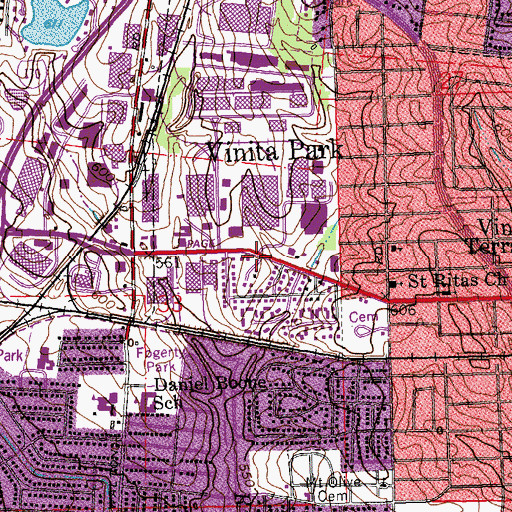 Topographic Map of Eckankar Saint Louis Center, MO