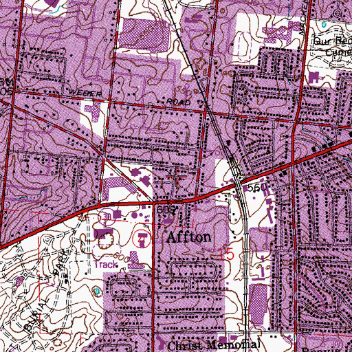 Topographic Map of El Bethel Baptist Church, MO