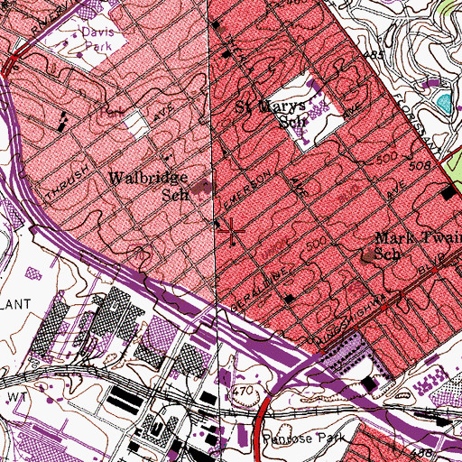 Topographic Map of El Bethel Baptist Church, MO