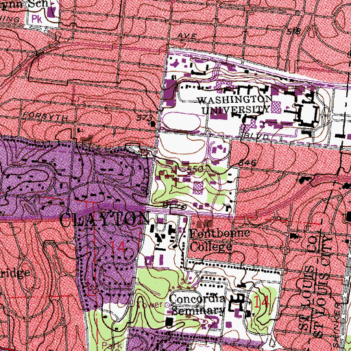 Topographic Map of Beaumont House, MO