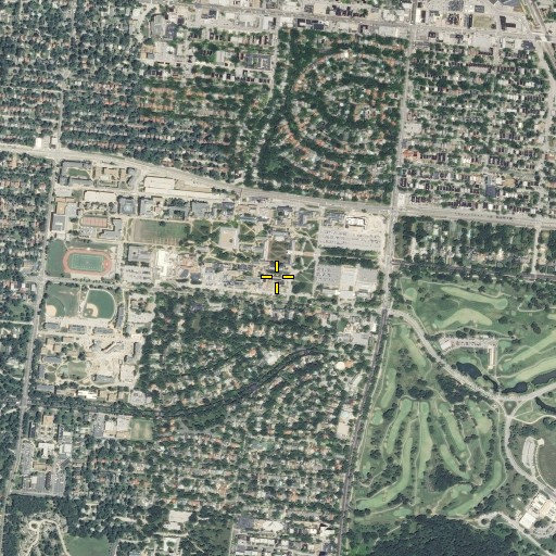 Aerial/Satellite Image of Brown Hall, MO