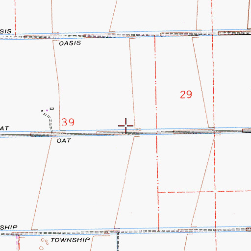 Topographic Map of Oat Lateral, CA