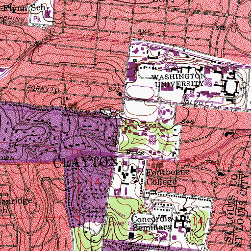 Topographic Map of Dauten House, MO