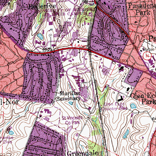 Topographic Map of Des Lee Technology and Learning Center, MO