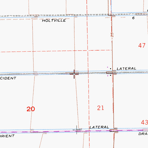Topographic Map of Occident Drain, CA