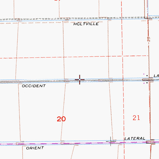 Topographic Map of Occident Lateral, CA