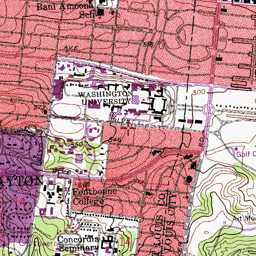 Topographic Map of Harbison House, MO