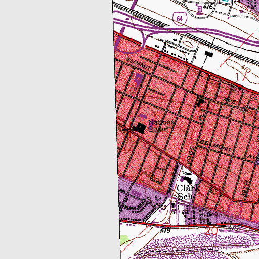 Topographic Map of Hazel Bland Promise Center, IL