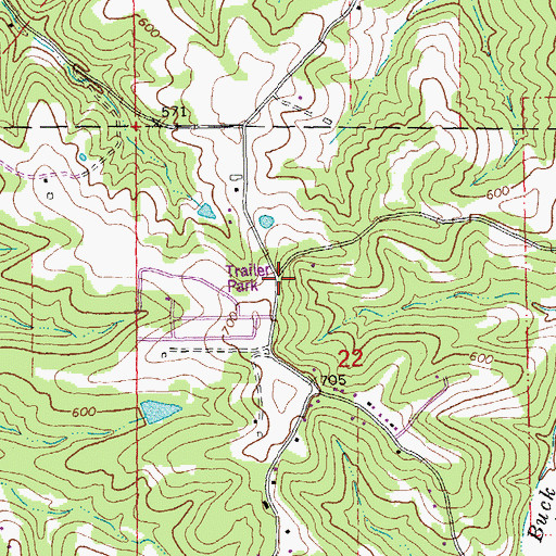 Topographic Map of Hematite Fire Protection District Station 2, MO