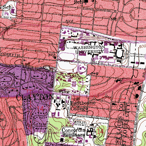 Topographic Map of Lien House, MO