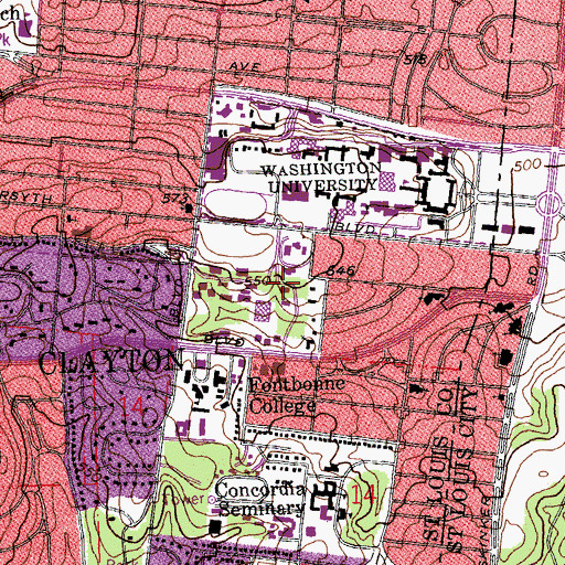 Topographic Map of Liggett House, MO
