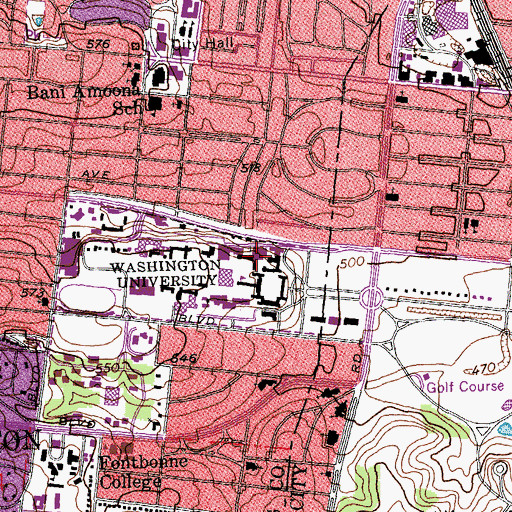 Topographic Map of Lopata Hall, MO