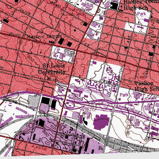 Topographic Map of Marchetti Towers, MO