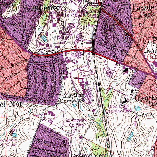 Topographic Map of Marilliac Hall Optometry Clinic, MO