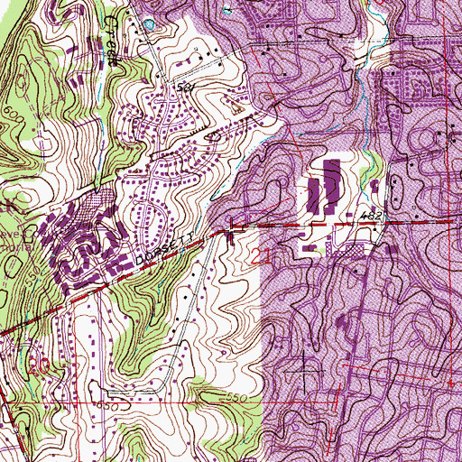 Topographic Map of The Maryland Heights Fire Protection District Station 2, MO