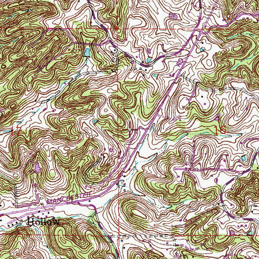 Topographic Map of Metro West Fire Protection District Station 5, MO