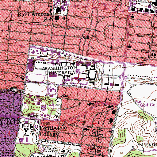 Topographic Map of Monsanto Laboratory, MO