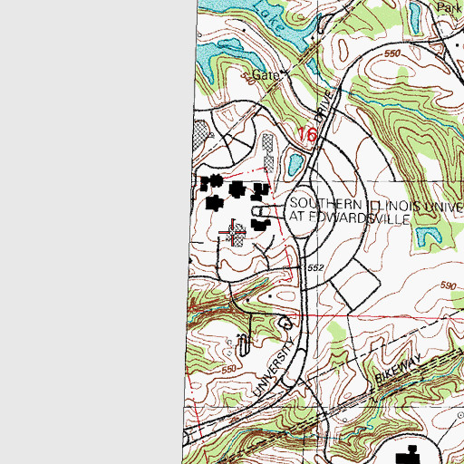 Topographic Map of Morris University Center, IL
