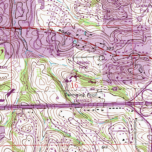 Topographic Map of Muncy Gymnasium, MO
