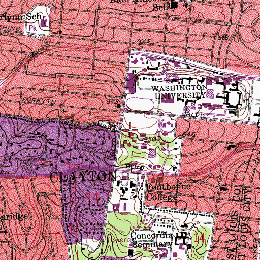 Topographic Map of Nathan Dardick House, MO