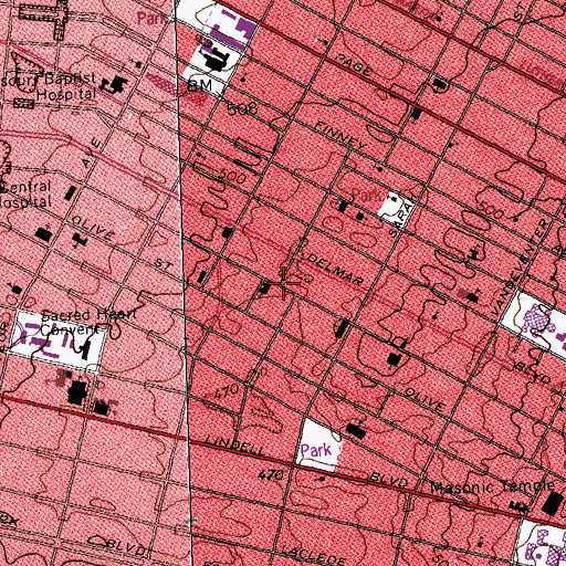 Topographic Map of Samaritan United Methodist Church, MO