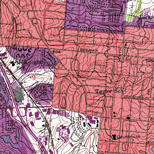 Topographic Map of Samuel United Church of Christ, MO