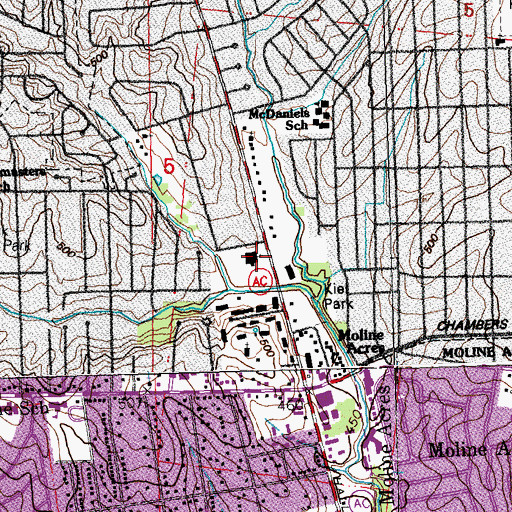 Topographic Map of San Francisco Temple, MO