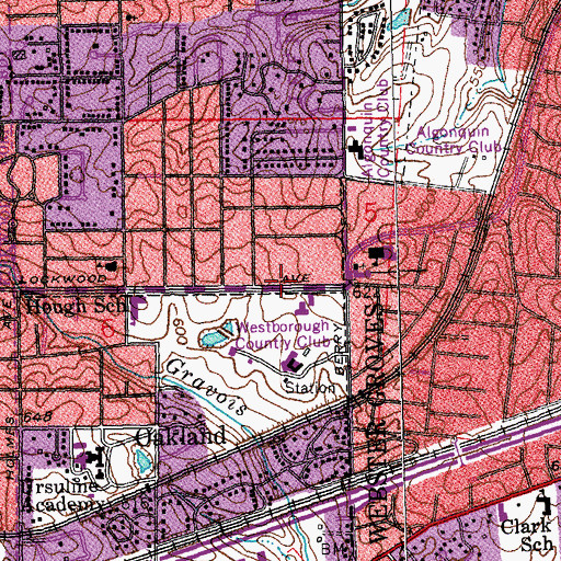 Topographic Map of Shepherds Center of Webster and Kirkwood, MO