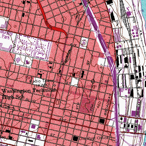 Topographic Map of Shrine of Saint Joseph, MO