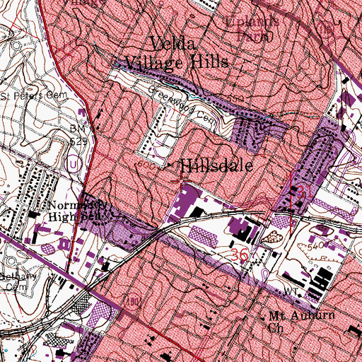 Topographic Map of Solid Rock Church, MO