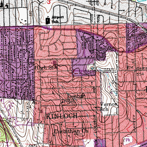 Topographic Map of Southern Mission Missionary Baptist Church, MO