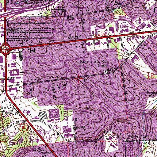 Topographic Map of Southminster Presbyterian Church, MO